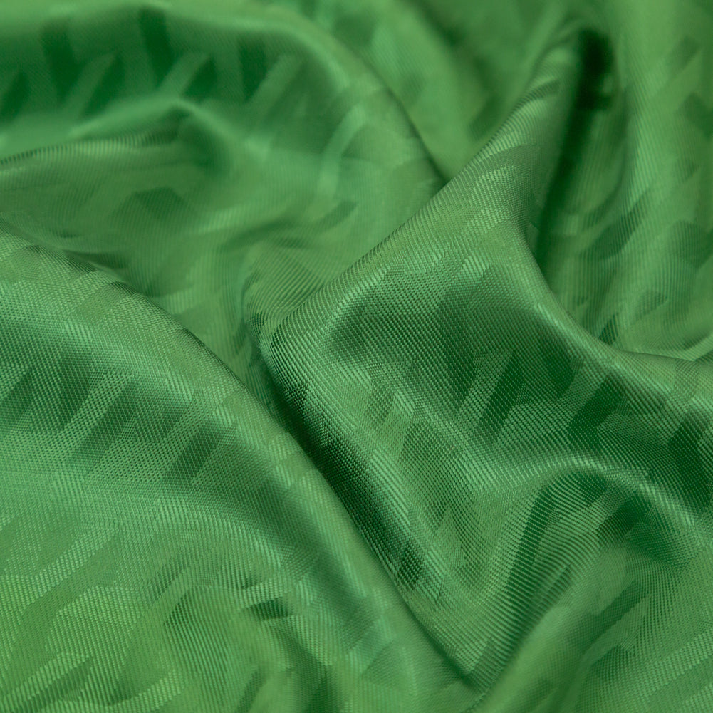 Geometric Jacquard Lining - Clover Green Full Geometric Jacquard Lining - Clover Green Full