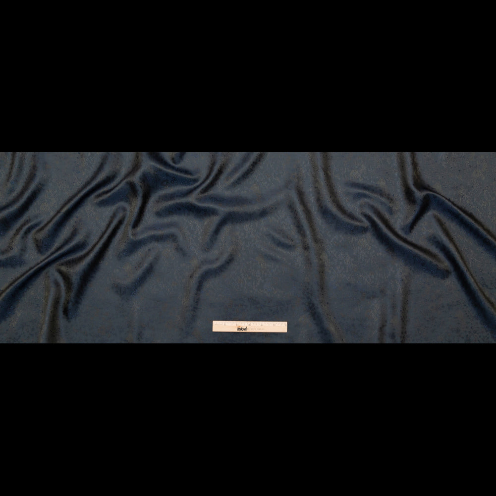 Military Green and Blue Sea Bi-Color Floral Jacquard Lining Folded Military Green and Blue Sea Bi-Color Floral Jacquard Lining Folded