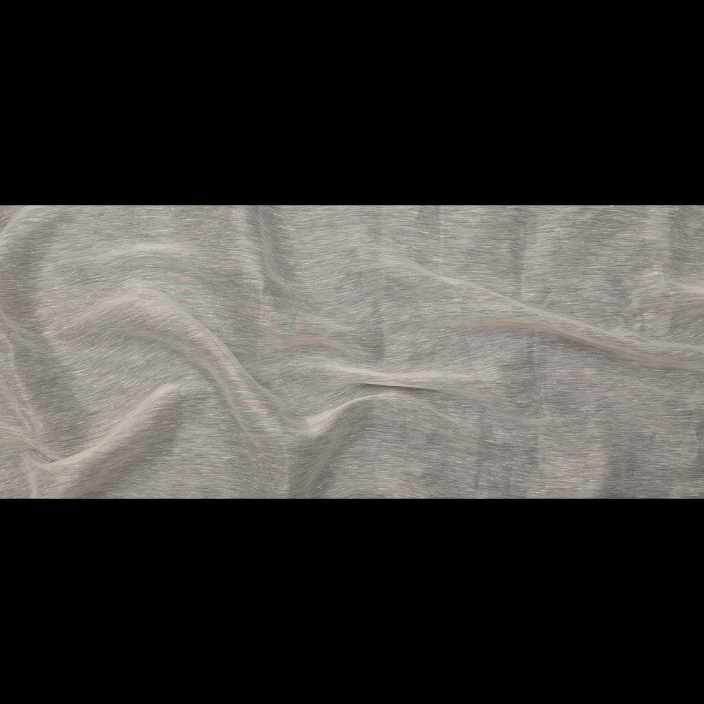 Italian Bone White Metallic Screen Linen Full Italian Bone White Metallic Screen Linen Full