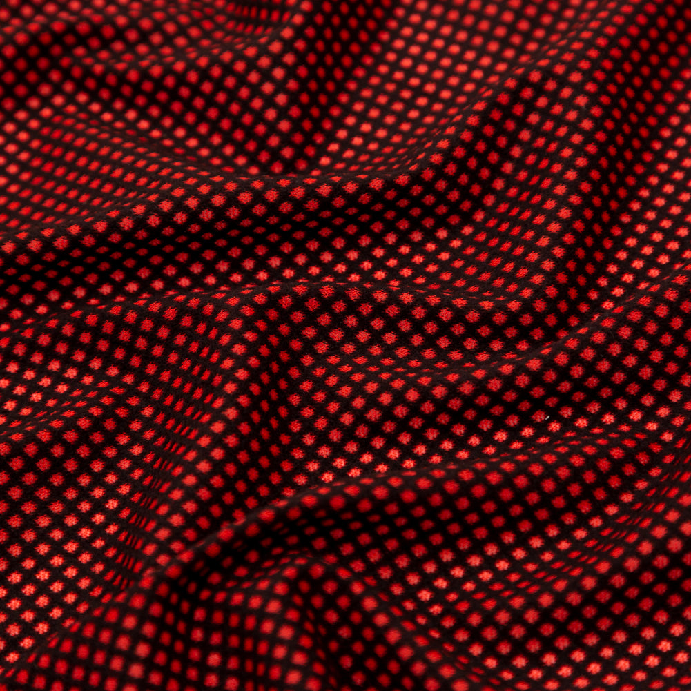 Grenadine and Black Diamond Flocked Crepe Detail Grenadine and Black Diamond Flocked Crepe Detail