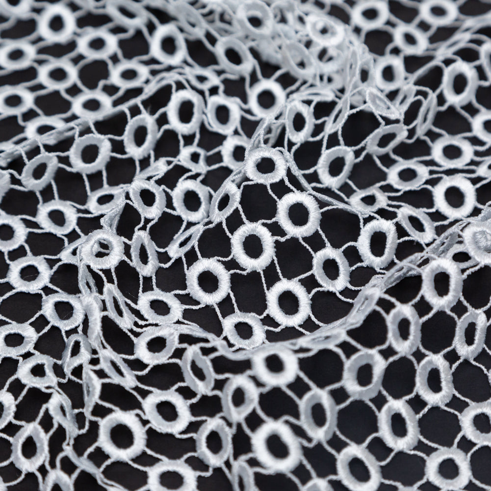 Guipure Lace - White Geometric Circles Detail Guipure Lace - White Geometric Circles Detail