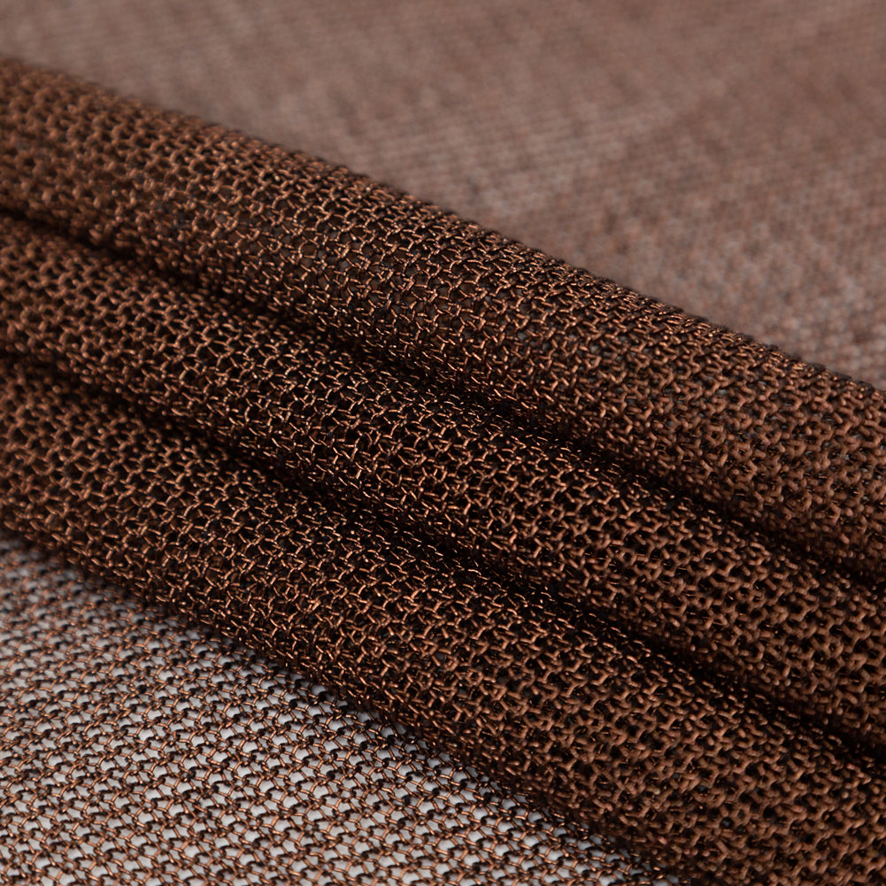 Metallic Faux Knit Chainmail - Brown Detail Metallic Faux Knit Chainmail - Brown Detail