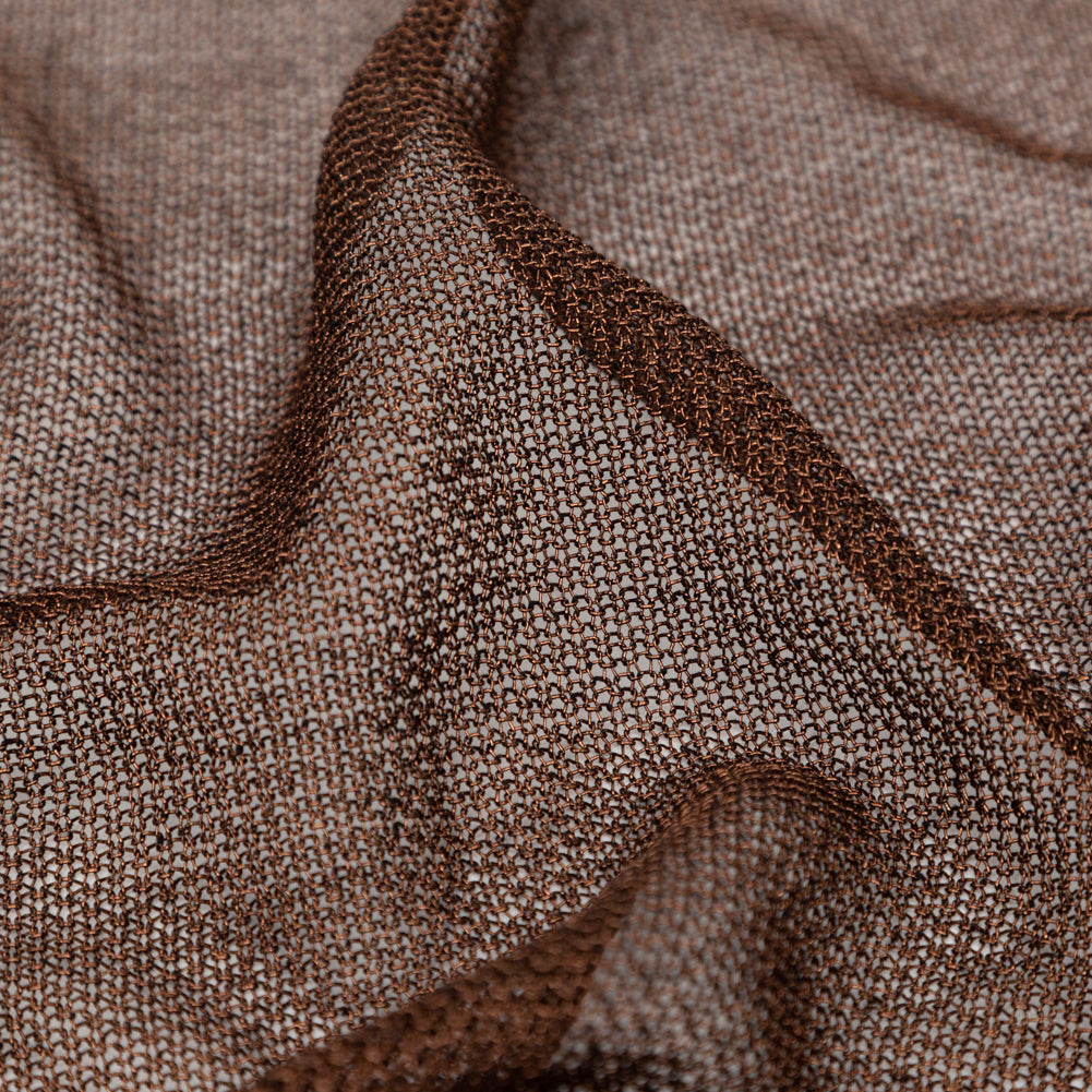 Metallic Faux Knit Chainmail - Brown Full Metallic Faux Knit Chainmail - Brown Full