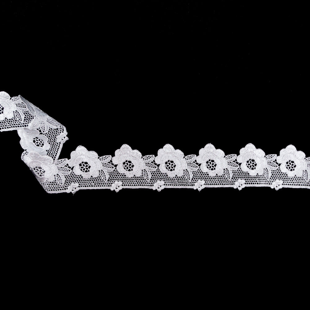 European White Floral Venise Lace Trim - 2.25" European White Floral Venise Lace Trim - 2.25"