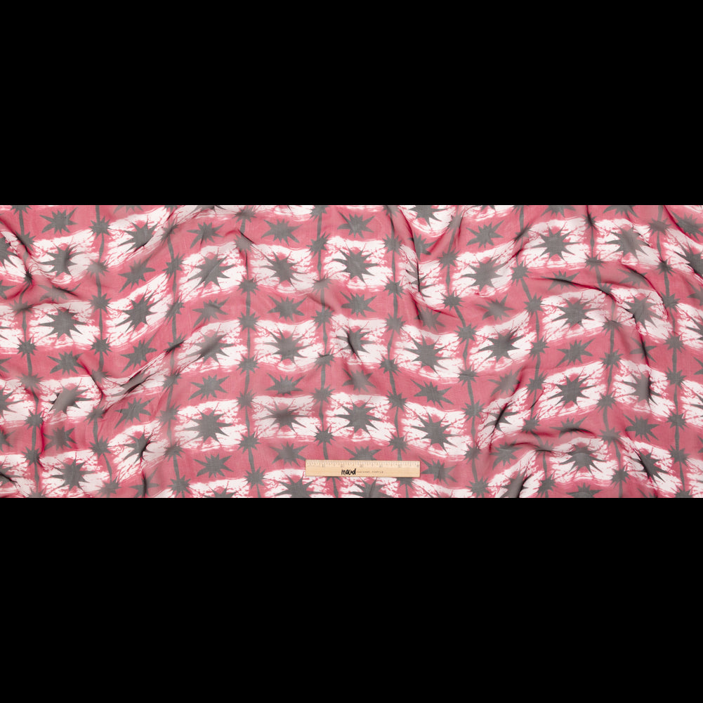 Cerise Tie Dye Silk Chiffon Full Cerise Tie Dye Silk Chiffon Full