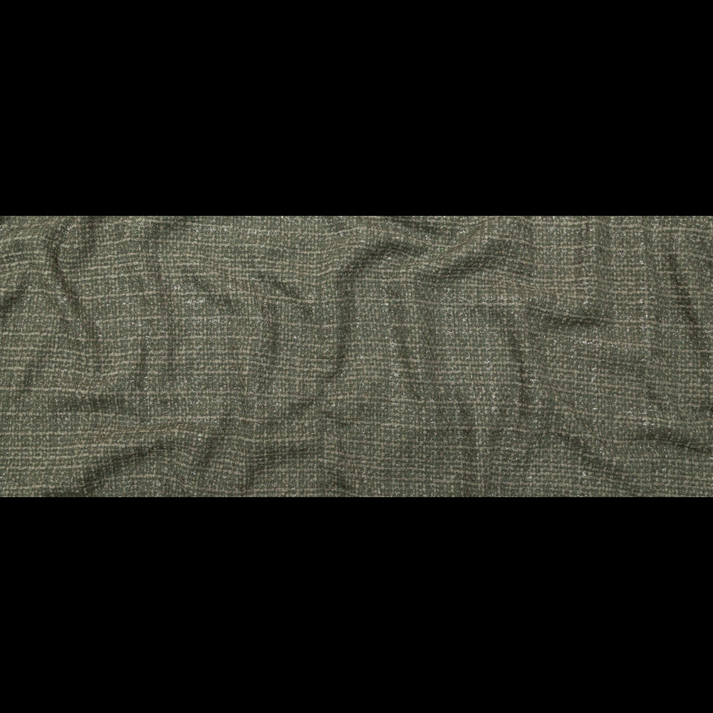 Metallic Olive Wool Tweed Full Metallic Olive Wool Tweed Full