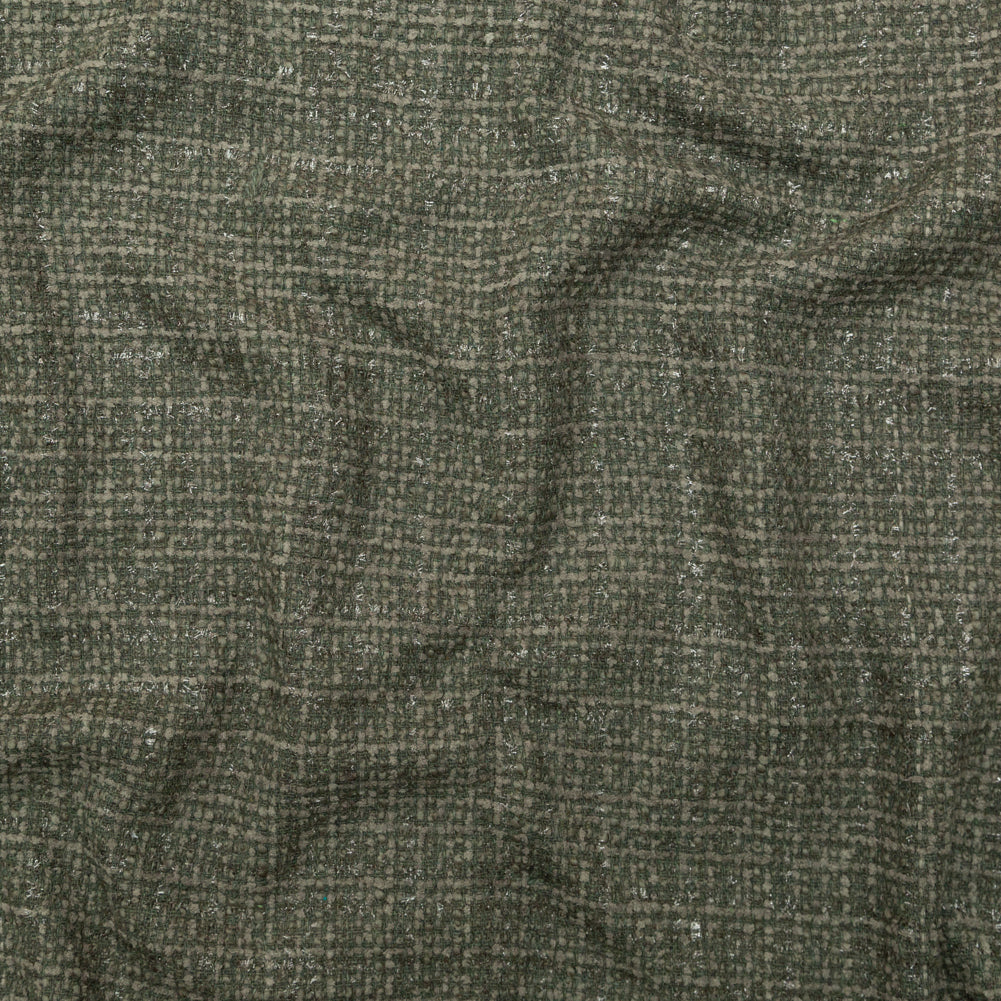 Metallic Olive Wool Tweed Metallic Olive Wool Tweed