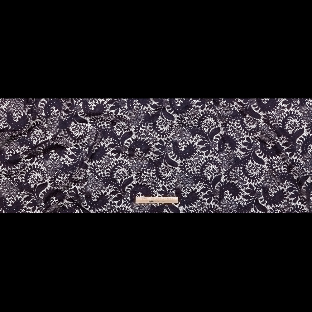 Italian Mulberry Floral Lace with Scalloped Eyelash Edges Full Italian Mulberry Floral Lace with Scalloped Eyelash Edges Full