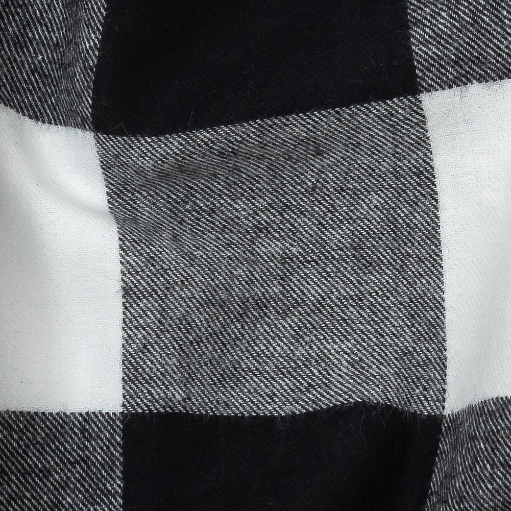 Buffalo Check Cotton Flannel - Black and White - Seco Collection Full Buffalo Check Cotton Flannel - Black and White - Seco Collection Full