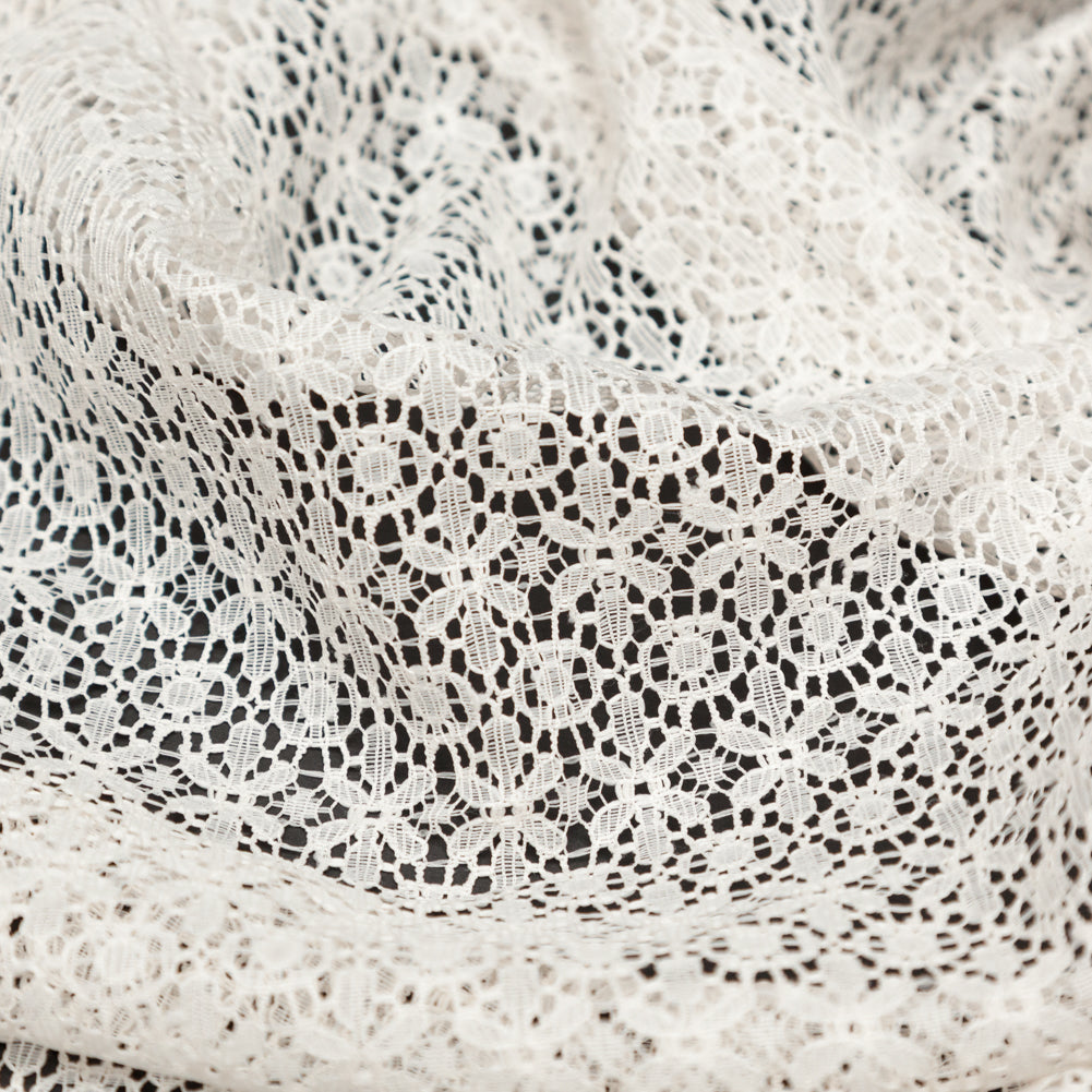 Famous NYC Designer Crystal Gray Stretch Floral Lace Detail Famous NYC Designer Crystal Gray Stretch Floral Lace Detail