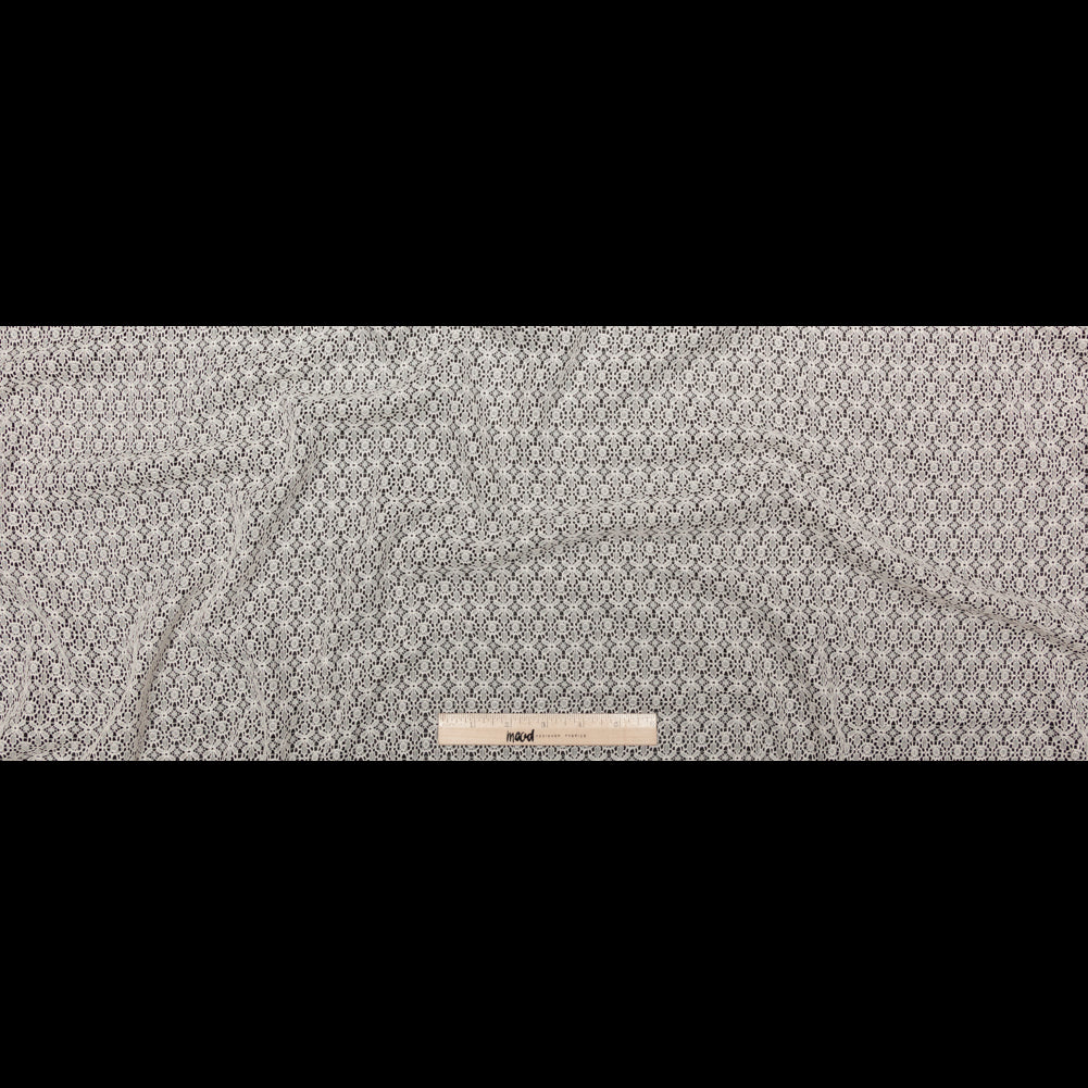 Famous NYC Designer Crystal Gray Stretch Floral Lace Full Famous NYC Designer Crystal Gray Stretch Floral Lace Full