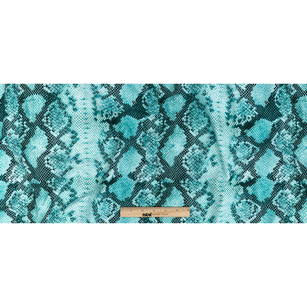 Compression Swimwear Tricot, UV Protective with Aloe Vera Microcapsules - Turquoise Python - Caye Collection Full Compression Swimwear Tricot, UV Protective with Aloe Vera Microcapsules - Turquoise Python - Caye Collection Full