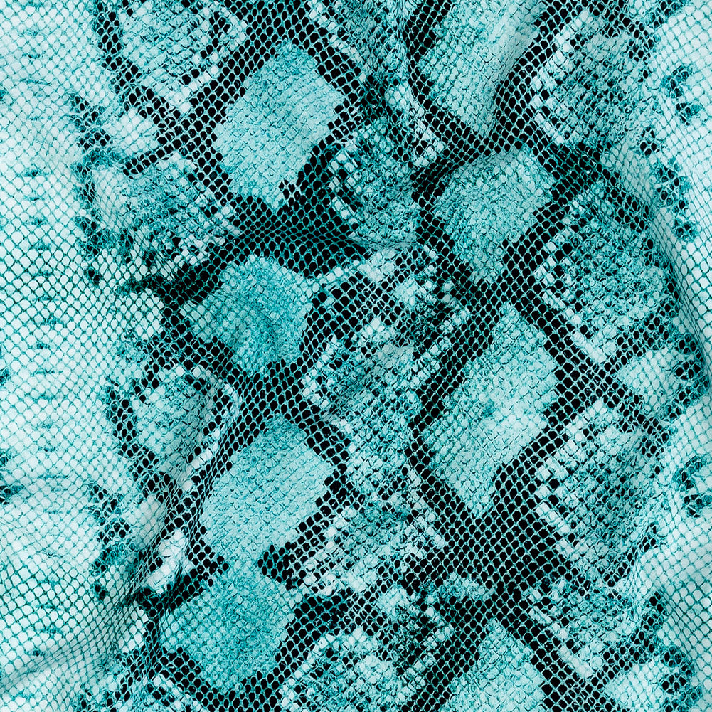 Compression Swimwear Tricot, UV Protective with Aloe Vera Microcapsules - Turquoise Python - Caye Collection Compression Swimwear Tricot, UV Protective with Aloe Vera Microcapsules - Turquoise Python - Caye Collection