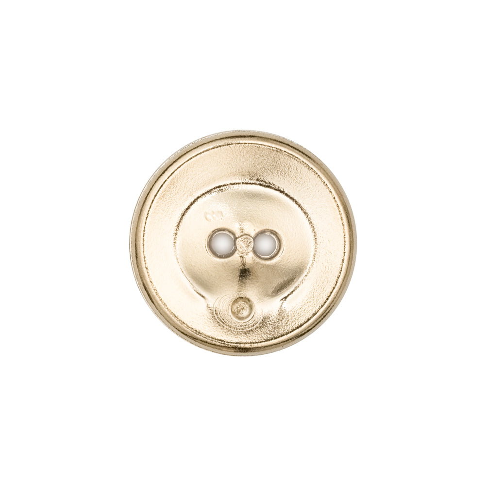 Italian Gold 2-Hole Crest Button - 32L/20mm Detail Italian Gold 2-Hole Crest Button - 32L/20mm Detail