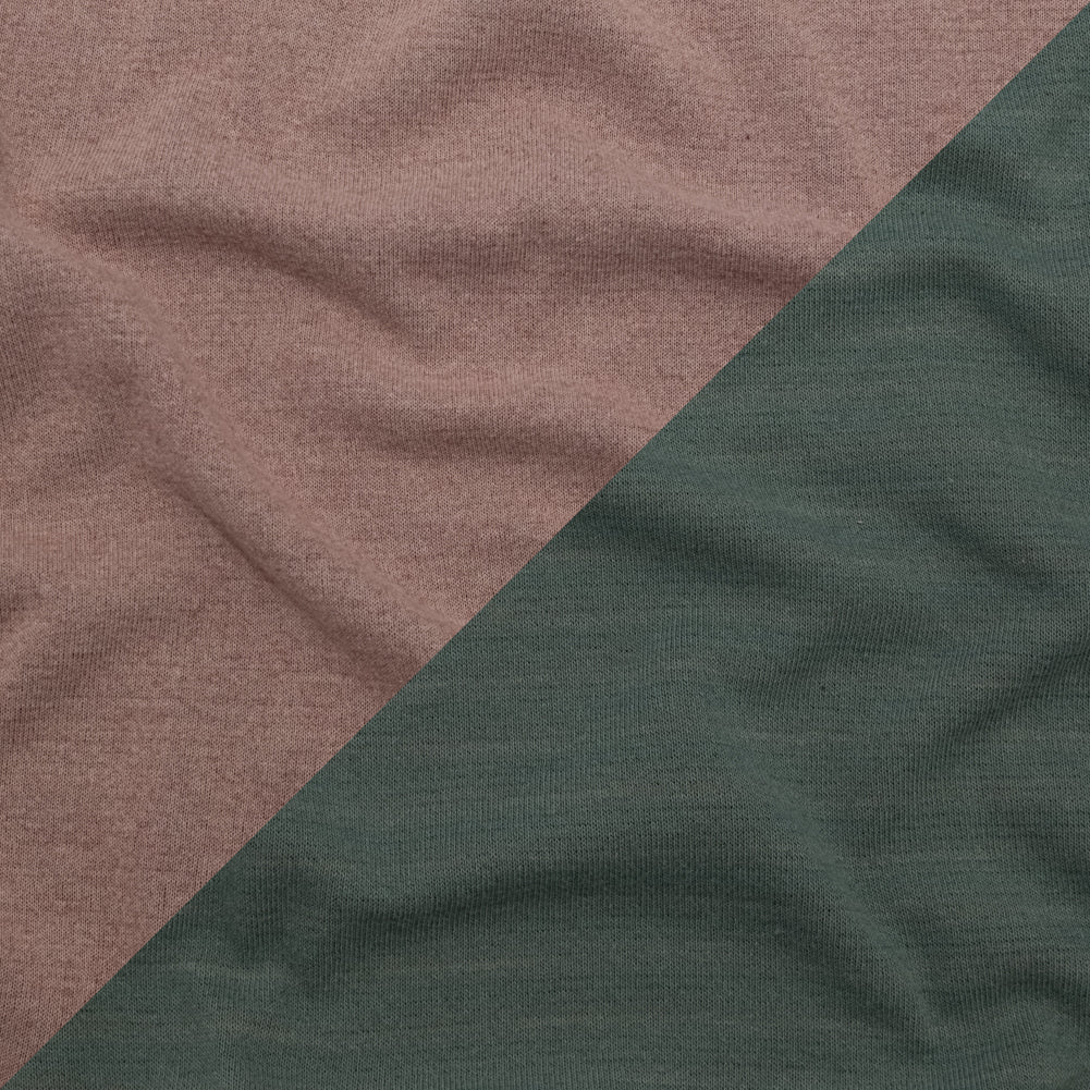 Italian Striped Sea Spray, Castor Gray and Adobe Rose Reversible Wool Double Knit Italian Striped Sea Spray, Castor Gray and Adobe Rose Reversible Wool Double Knit
