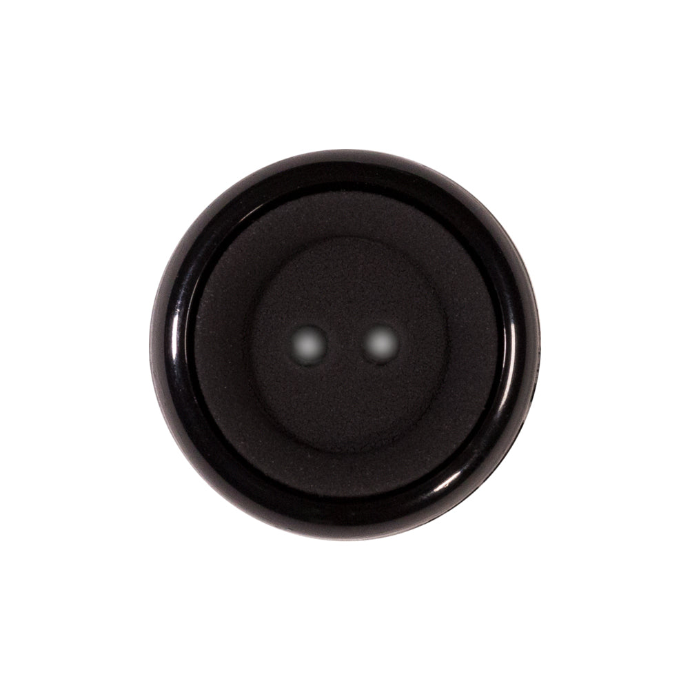 Italian Black 2-Hole Plastic Button - 36L/23mm Italian Black 2-Hole Plastic Button - 36L/23mm