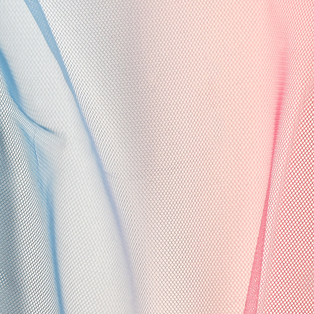 Ombre Shadow Tulle - Sea Pink, Green and Angel Falls Folded Ombre Shadow Tulle - Sea Pink, Green and Angel Falls Folded