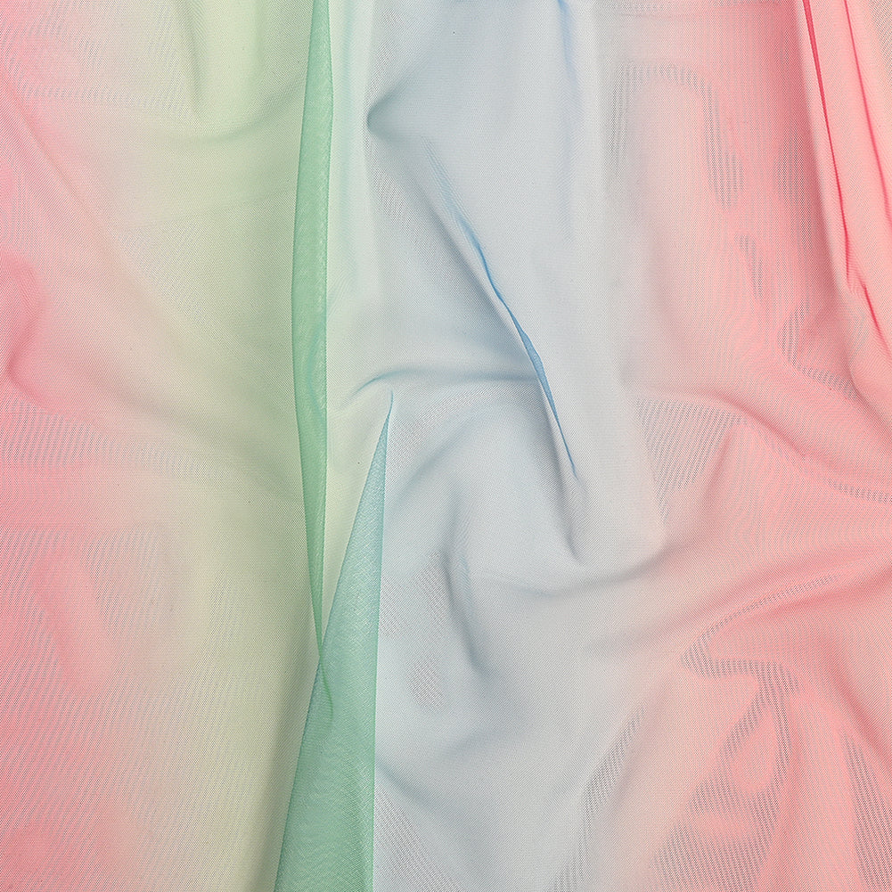 Ombre Shadow Tulle - Sea Pink, Green and Angel Falls Ombre Shadow Tulle - Sea Pink, Green and Angel Falls