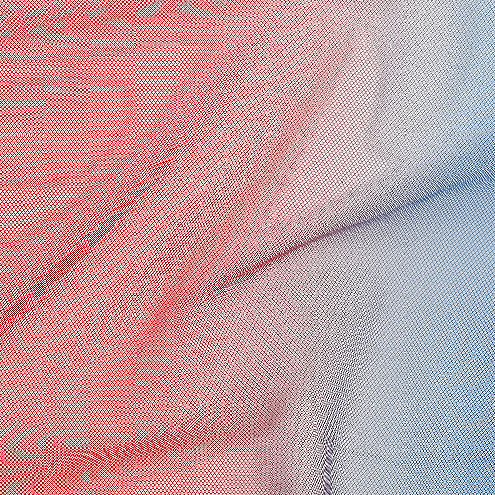 Ombre Shadow Tulle - Red, White and Blue Folded Ombre Shadow Tulle - Red, White and Blue Folded