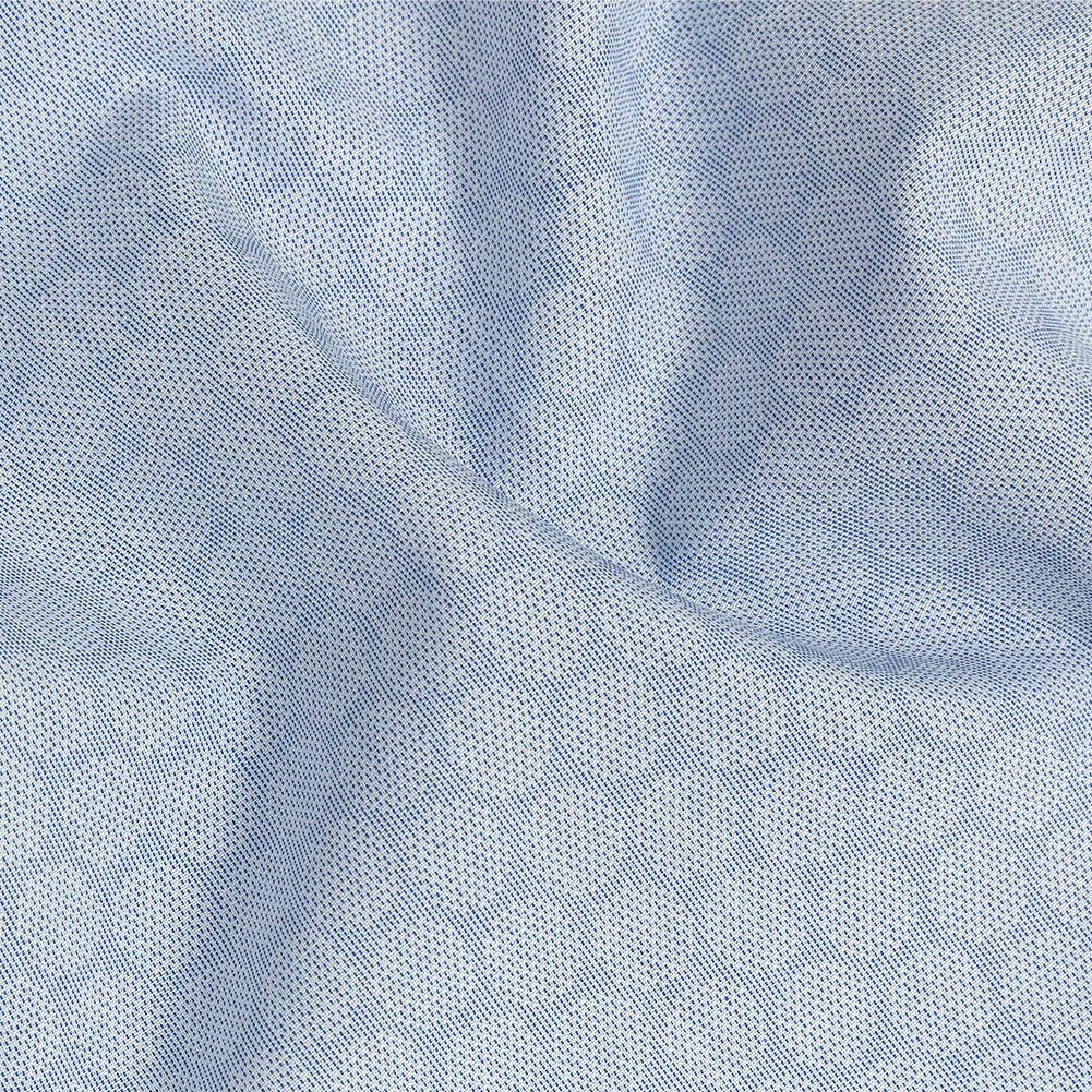 Premium Light Blue Circular Dandelions Cotton Shirting Detail Premium Light Blue Circular Dandelions Cotton Shirting Detail