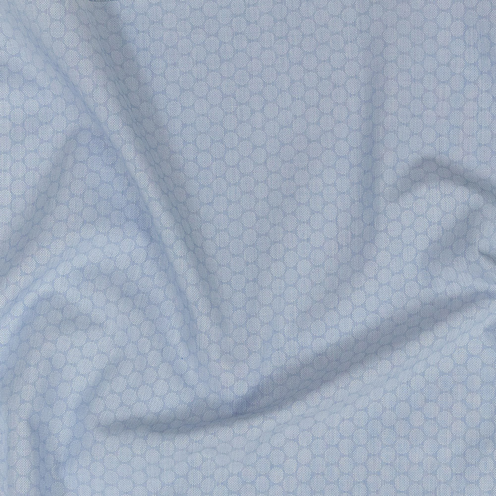 Premium Light Blue Circular Dandelions Cotton Shirting Premium Light Blue Circular Dandelions Cotton Shirting