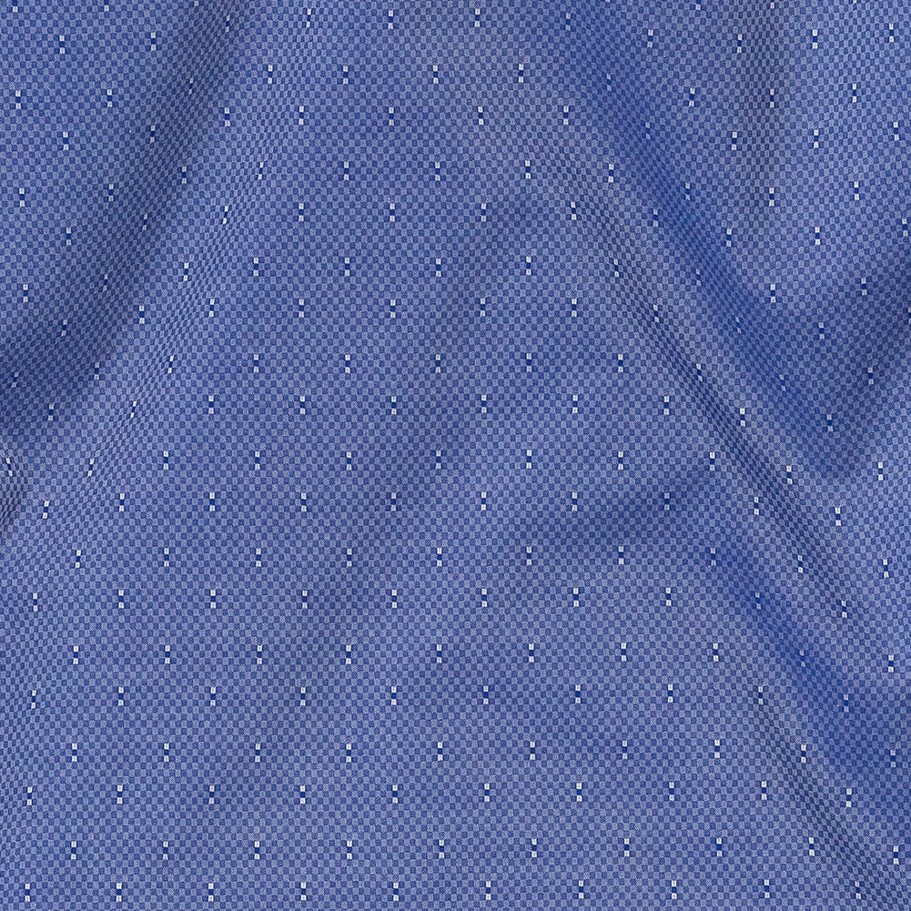 Premium Deep Periwinkle Minute Checks Dobby Cotton Shirting Premium Deep Periwinkle Minute Checks Dobby Cotton Shirting