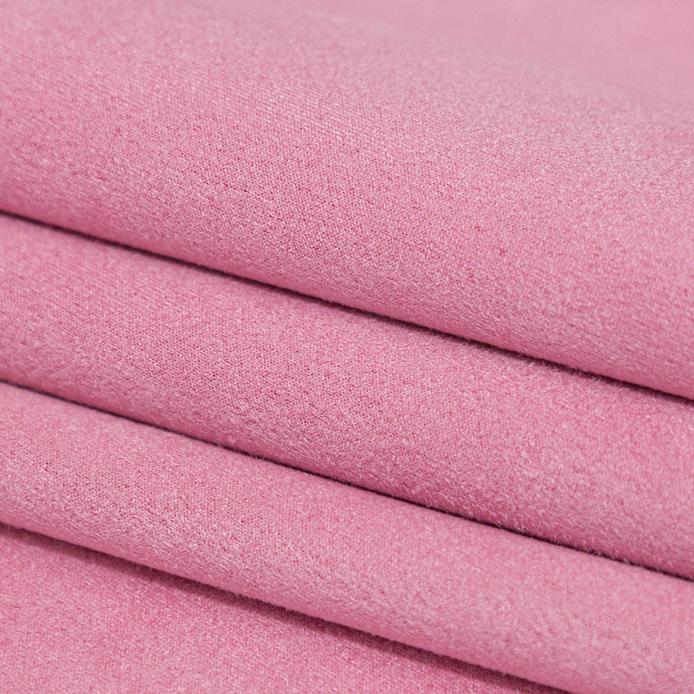 Heavy Scuba Knit Suede - Rosebloom Pink - Folded Heavy Scuba Knit Suede - Rosebloom Pink - Folded