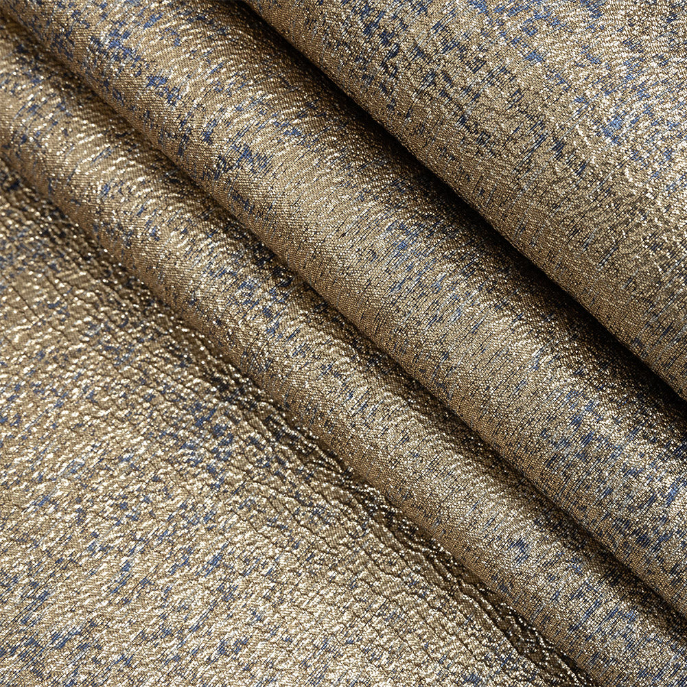 Metallic Gold and Blue Crackle Luxury Brocade Detail Metallic Gold and Blue Crackle Luxury Brocade Detail