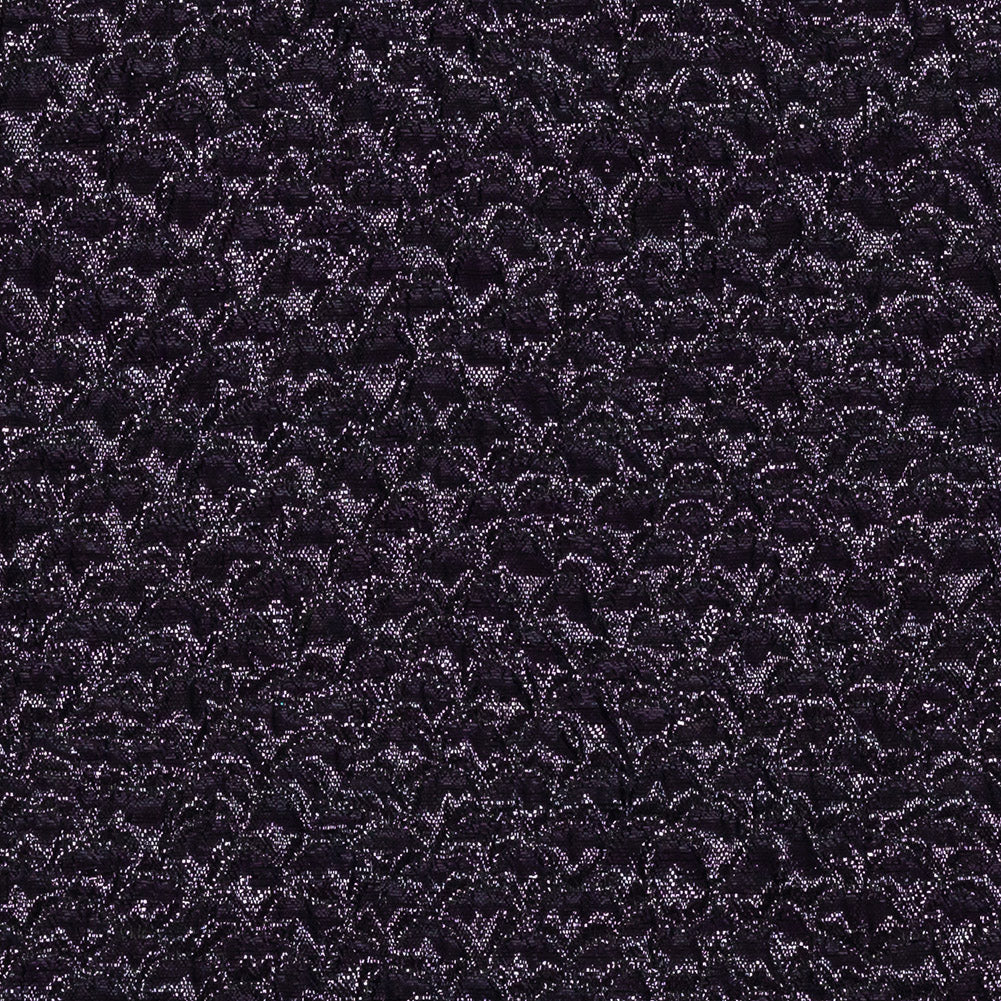 Metallic Eggplant Dimensional Scallops Brocade Full Metallic Eggplant Dimensional Scallops Brocade Full