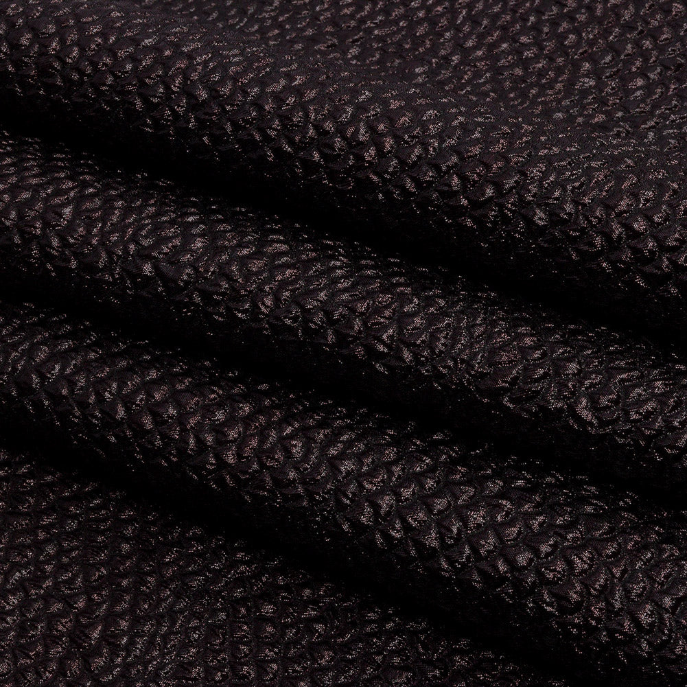 Metallic Dark Chocolate Dimensional Scallops Brocade Full Metallic Dark Chocolate Dimensional Scallops Brocade Full