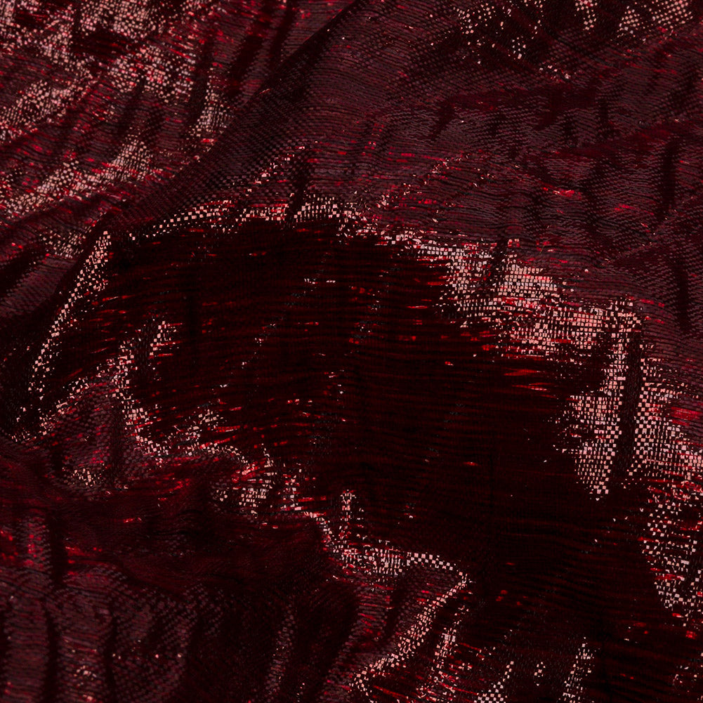 Metallic Wine Rippling Luxury Brocade Folded Metallic Wine Rippling Luxury Brocade Folded