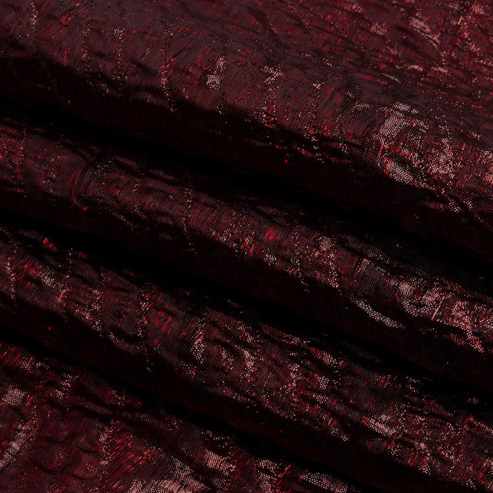 Metallic Wine Rippling Luxury Brocade Full Metallic Wine Rippling Luxury Brocade Full