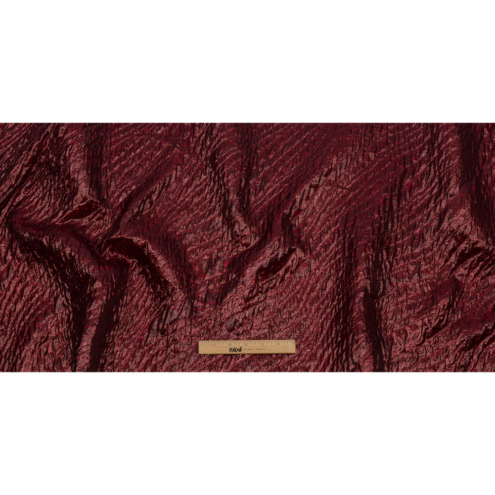 Metallic Wine Rippling Luxury Brocade Drape Metallic Wine Rippling Luxury Brocade Drape