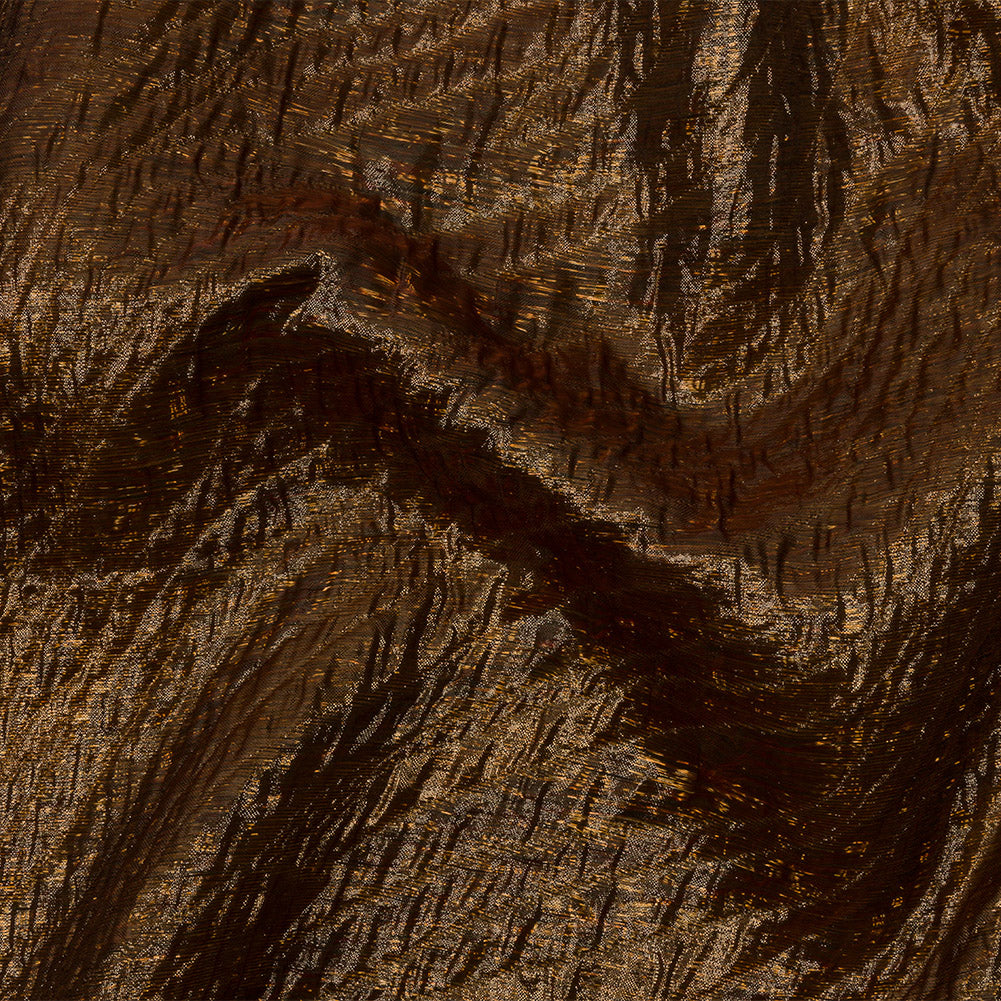 Metallic Copper Rippling Luxury Brocade Metallic Copper Rippling Luxury Brocade