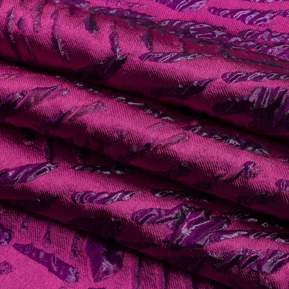 Metallic Magenta Abstract Luxury Brocade - Folded Metallic Magenta Abstract Luxury Brocade - Folded
