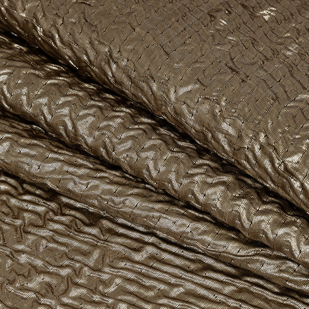 Capella Metallic Gold Wavy Luxury Brocade - Folded Capella Metallic Gold Wavy Luxury Brocade - Folded