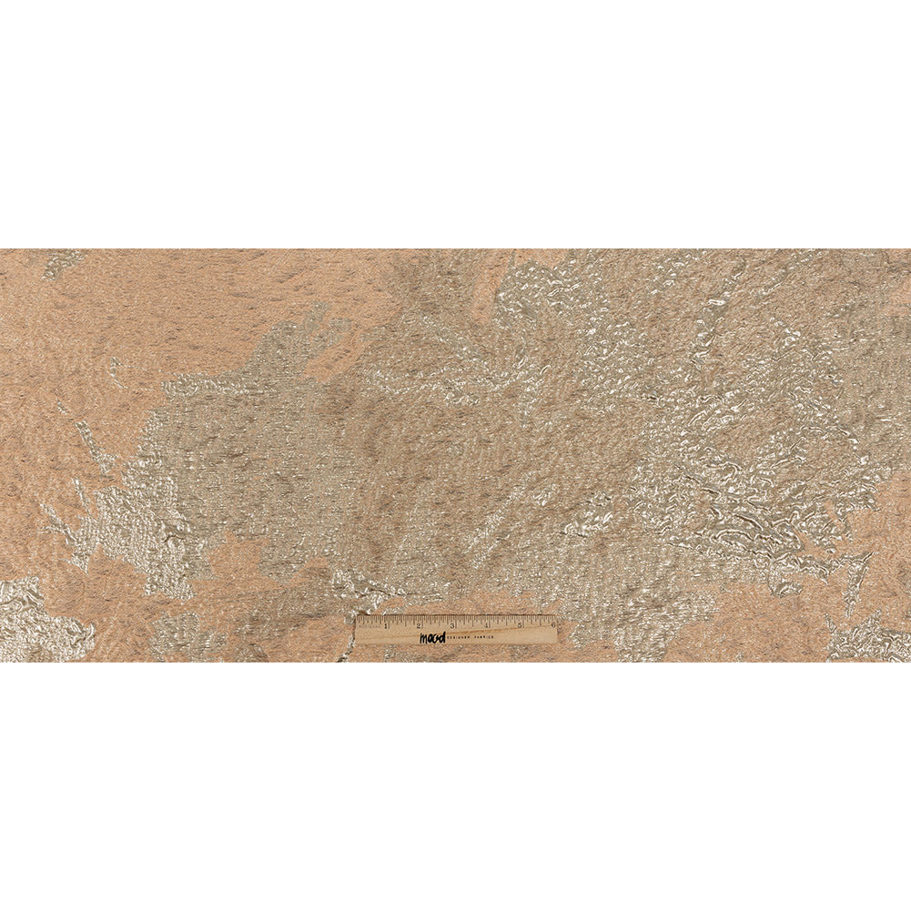 Metallic Gold and Creamsicle Abstract Luxury Brocade - Full Metallic Gold and Creamsicle Abstract Luxury Brocade - Full