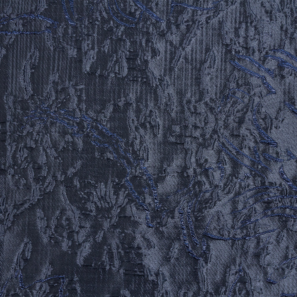 Metallic Royal and Navy Blue Floral Silhouettes Luxury Brocade Metallic Royal and Navy Blue Floral Silhouettes Luxury Brocade