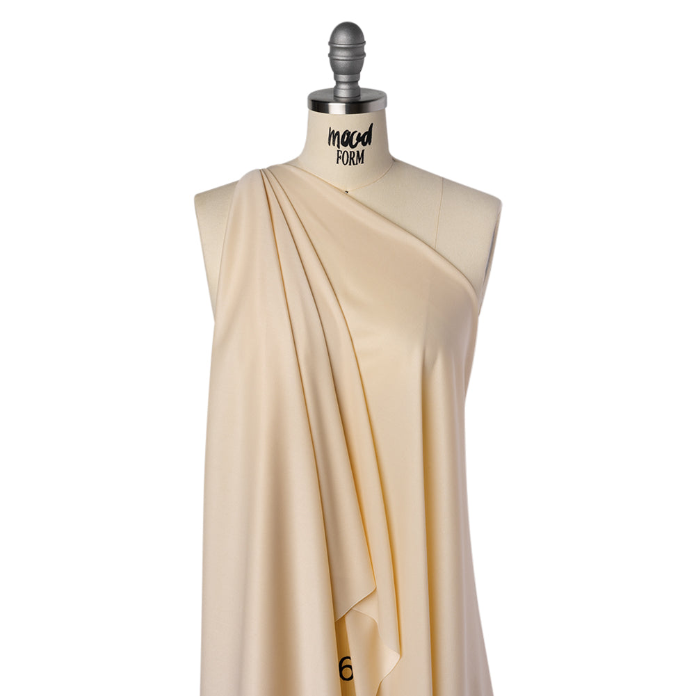 Polyester Pongee Knit Lining - Light Beige - Luca Collection Drape Polyester Pongee Knit Lining - Light Beige - Luca Collection Drape