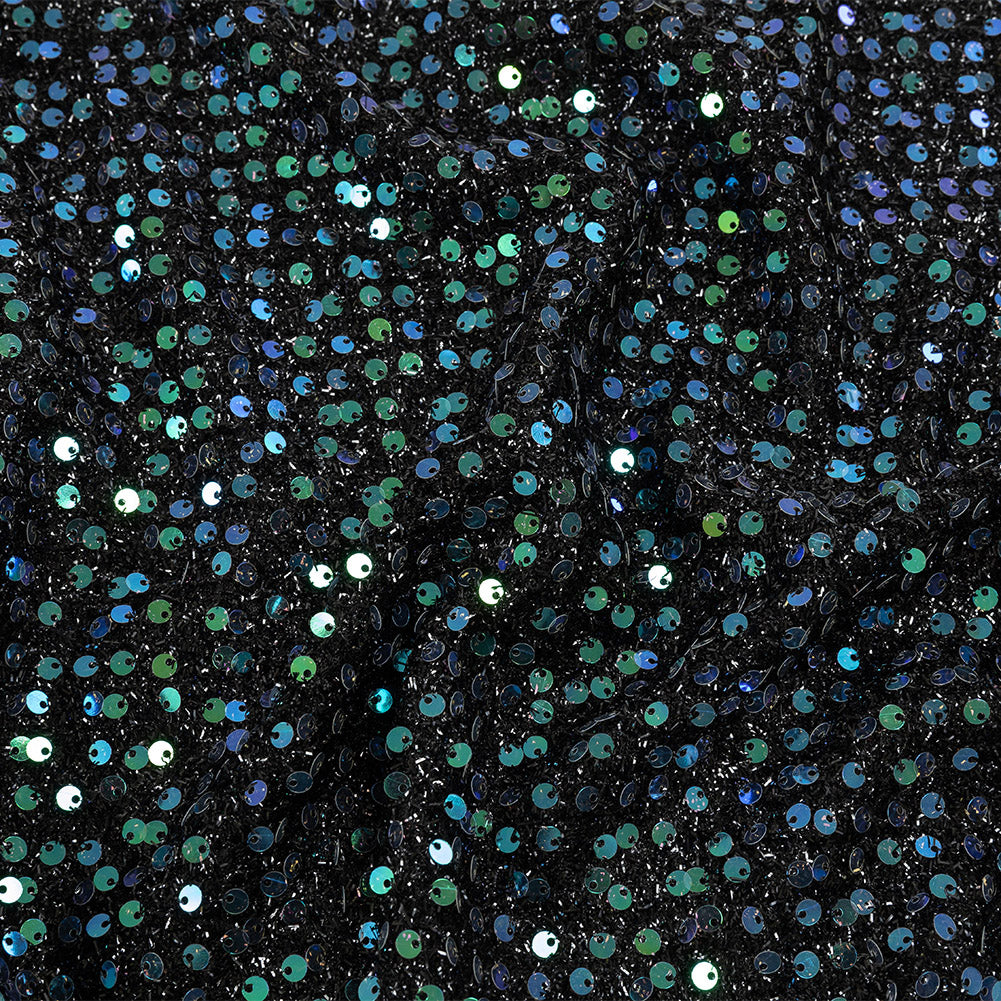 Rossi Navy and Green Two-Tone Circle Paillette Sequins Rossi Navy and Green Two-Tone Circle Paillette Sequins