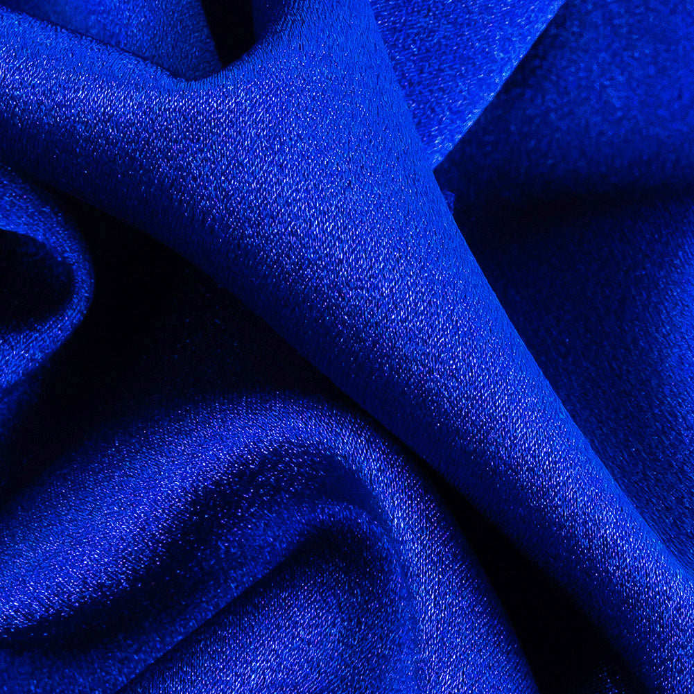 Lux Polyester Crepe Back Satin - Royal - Isla Collection - Detail Lux Polyester Crepe Back Satin - Royal - Isla Collection - Detail