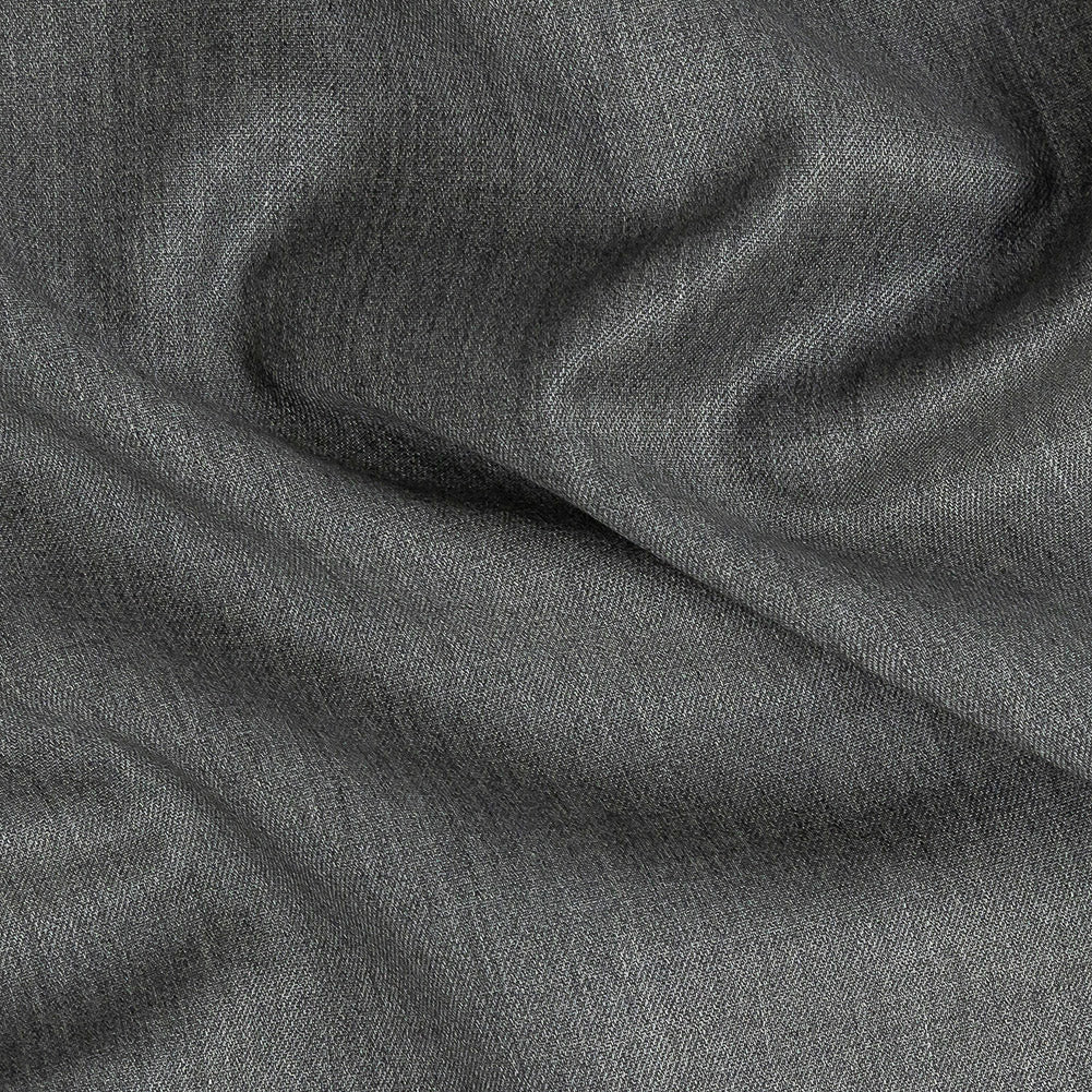 Super 120 Light Heathered Gray Gabardine Wool Suiting - Detail Super 120 Light Heathered Gray Gabardine Wool Suiting - Detail