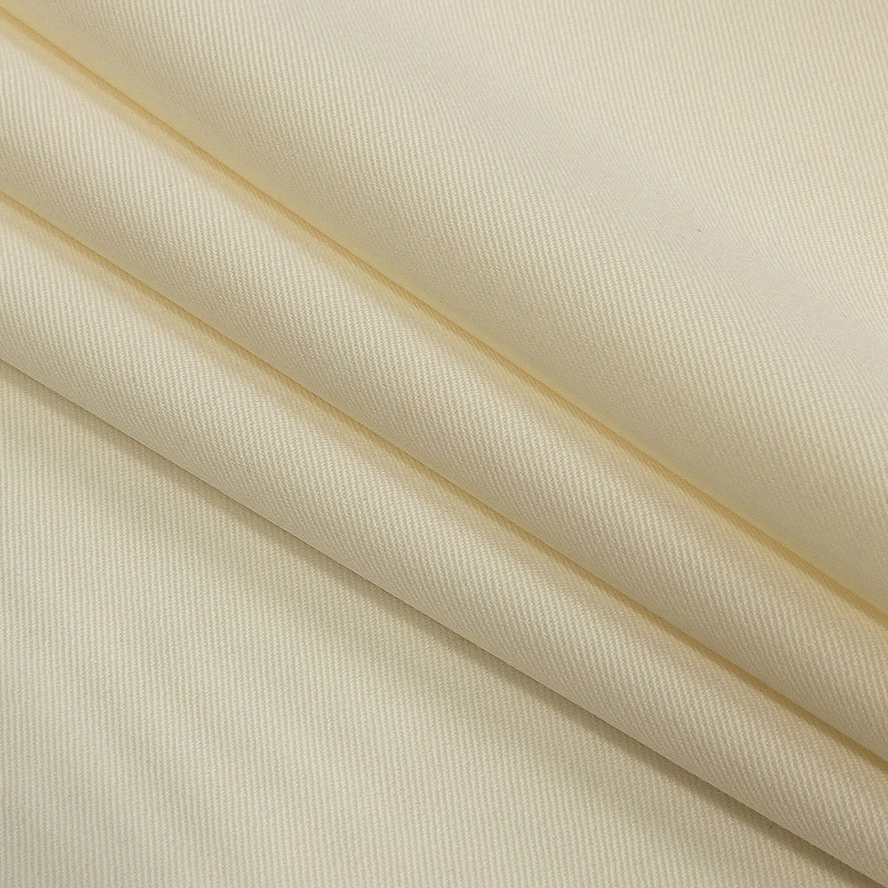 Super 120 Winter White Gabardine Wool Suiting - Folded Super 120 Winter White Gabardine Wool Suiting - Folded