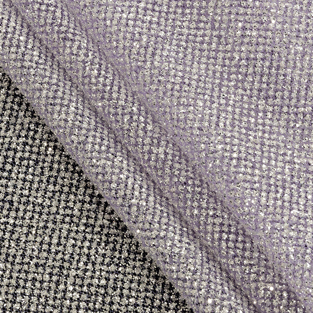 Tulle with Metallic Platinum Glitter - Hocus Pocus - Platina Collection - Folded Tulle with Metallic Platinum Glitter - Hocus Pocus - Platina Collection - Folded