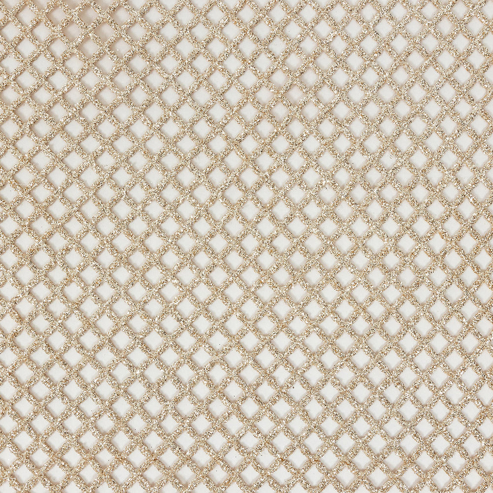 Guipure Lace with Glitter - Champagne Diamonds Guipure Lace with Glitter - Champagne Diamonds