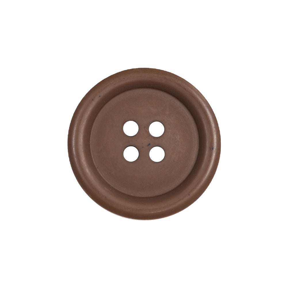 Sepia Ceramic-Look 4-Hole Plastic Button - 36L/23mm Sepia Ceramic-Look 4-Hole Plastic Button - 36L/23mm