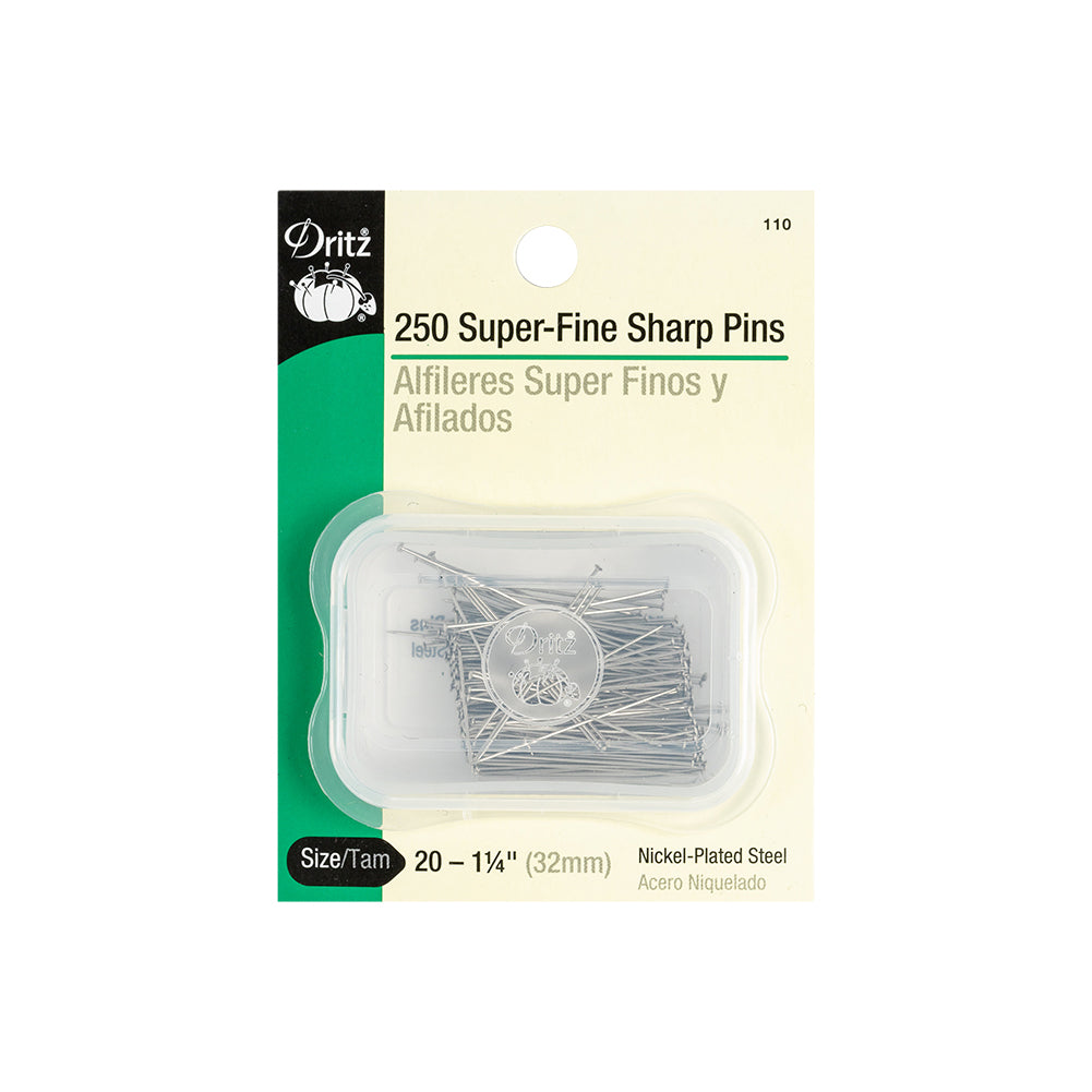 Dritz Super Fine Nickel Plated Steel Pins 250 Ct - 1-1/4" Dritz Super Fine Nickel Plated Steel Pins 250 Ct - 1-1/4"