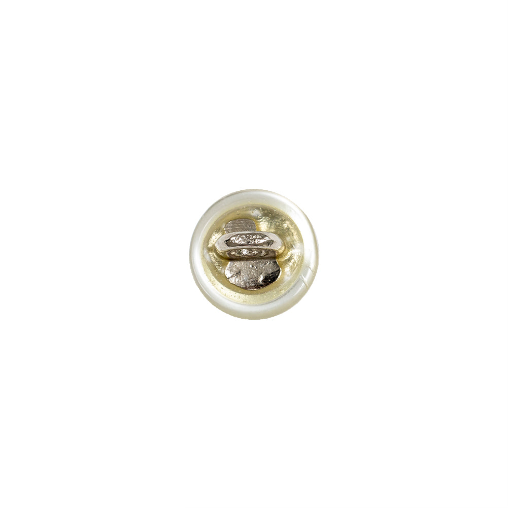 Vintage-Look Frosted Glass Button with Metal Shank Back - 16L/10mm Detail Vintage-Look Frosted Glass Button with Metal Shank Back - 16L/10mm Detail