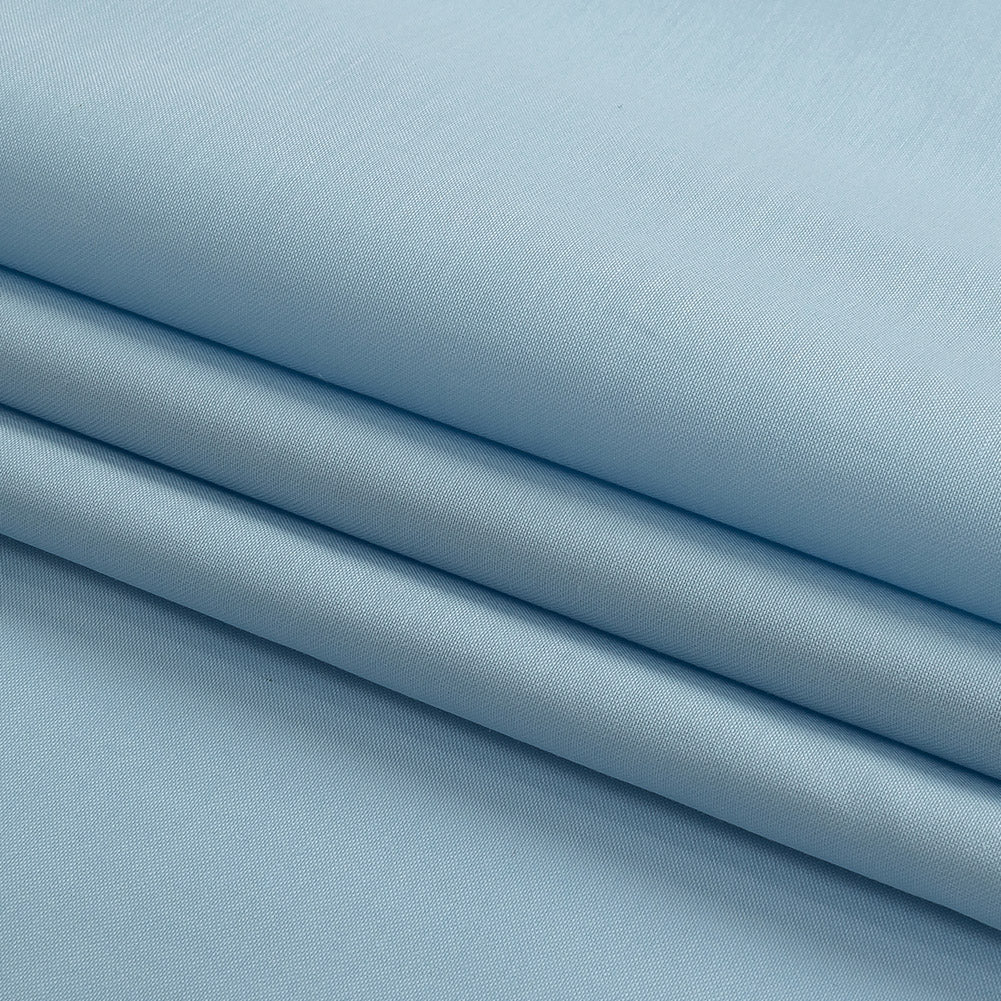 Mercerized Organic Egyptian Cotton Shirting - Light Blue - Ravello Collection Folded Mercerized Organic Egyptian Cotton Shirting - Light Blue - Ravello Collection Folded