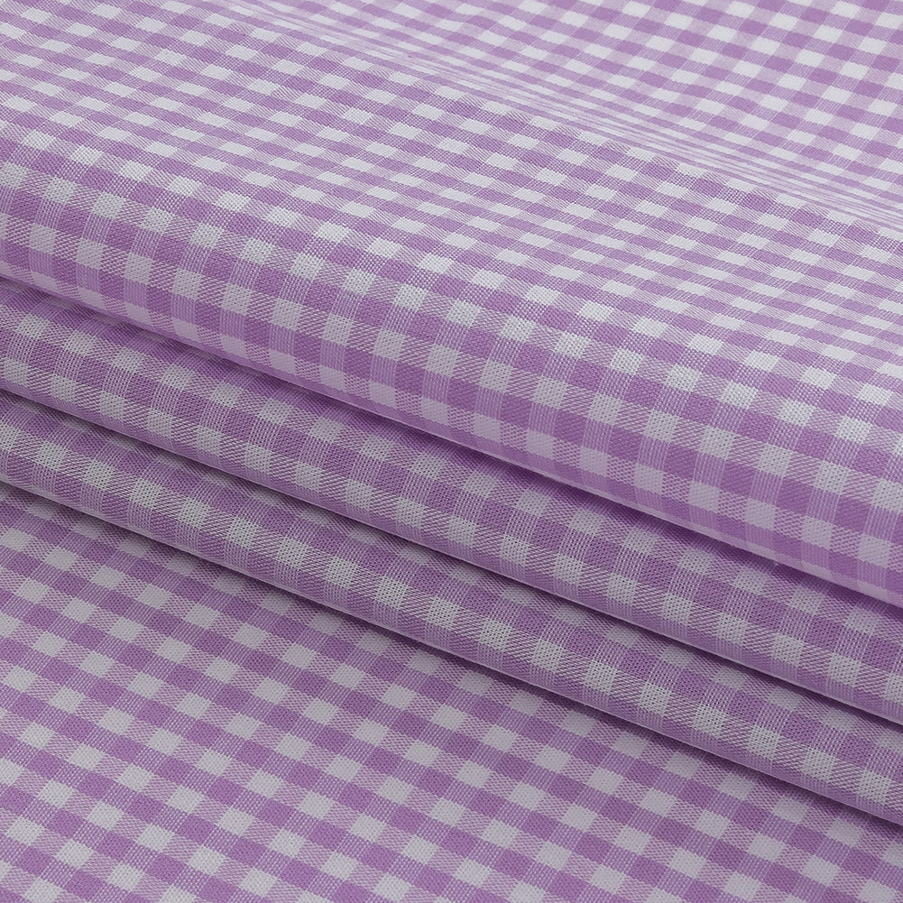Organic Cotton Gingham 0.125" - Lavender - Campinas Collection - Folded Organic Cotton Gingham 0.125" - Lavender - Campinas Collection - Folded